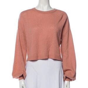 Alice + Olivia Cashmere Cropped Pink Sweater